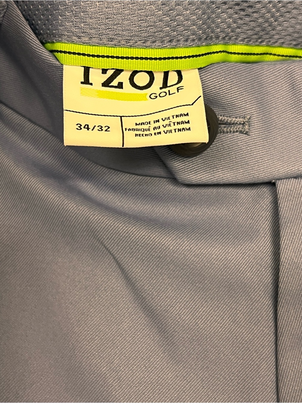 Izod Men's Golf Dress Pants in Dusty Blue - Picture 5 of 6
